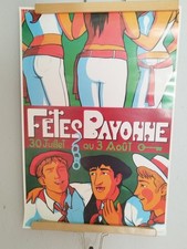 Rare ancienne affiche fête de