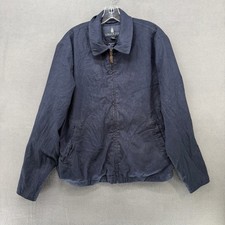 London Fog Mens Navy Blue Zip