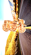 Pendentif en plaqué or  - moto - 