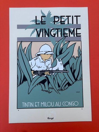 Herge serigraphie tintin - tintin, au
