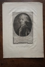 J.B.C. DELISLE DE SALES (1741-1816) PORTRAIT GRAVURE 18 eme. POLYGRAPHE FRANCAIS
