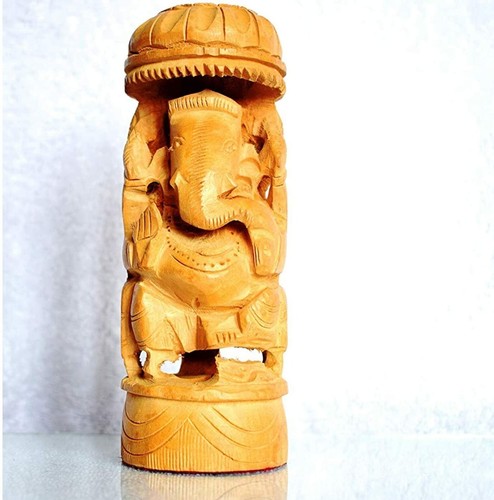 Statue ganesh en bois - de,