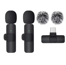 2 Micros Cravate Bluetooth, Avec Prise Sur Téléphone, Pour Androïd, Noir, Neuf