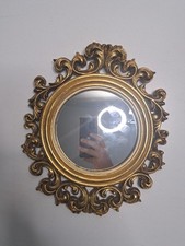 Miroir mural vintage doré – Résine décor acanthe, style ancien chic