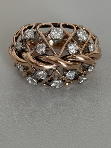 7587 bague vintage - -, jaune