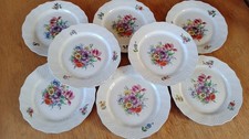 lot de 8 assiettes dessert - Hamage - moulin des loups - fleurs