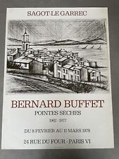 "Bernard BUFFET: EXPO POINTES SECHES 1978" Affiche originale