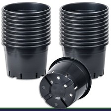 20 X Pot De Fleurs 25 L Noir Ø 39 X 28 Cm