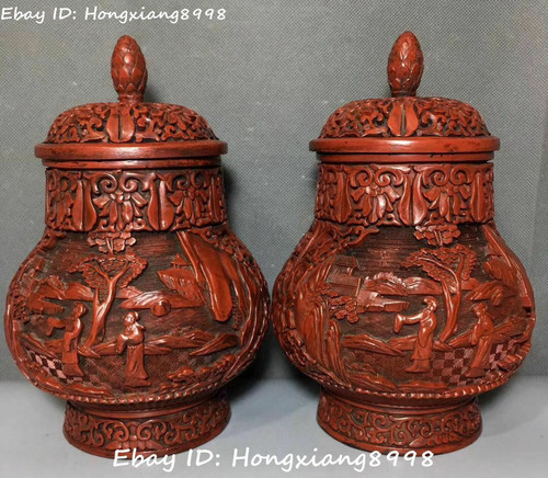 Chinese wood lacquerware - 9",