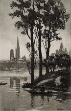 Gravure ancienne signée