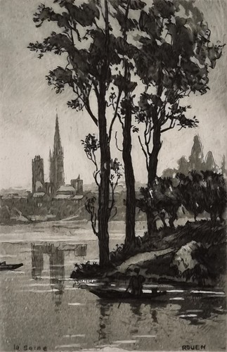 Gravure ancienne signée