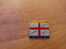 Classique Leeds United'Nous Kick Ass 'Man U Reserves Jeune & Chelsea Broche Pins
