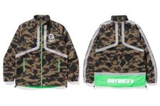 A BATHING APE Dirt Race Camouflage Outerwear Jacket Green Bape Dirtrace Size XL