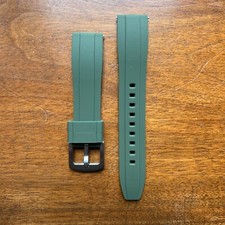 bracelet de montre sport en silicone vert militaire 20 mm neuf