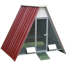 Poulailler Surélevé - Grande cage en fer pour poules 205 x 169 cm