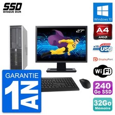 PC HP 6305 Pro SFF Ecran 27"