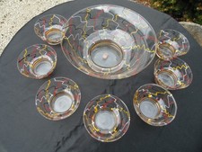 Service à fruits / punch en verrerie de Monaco