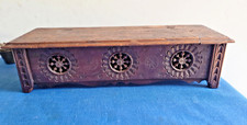 SUPERBE BANC COFFRE ARTISANAT BRETON MEUBLE MINIATURE POUPÉE