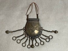 Bourse bronze ethnique tribal Côte d'Ivoire Bénin 1920-1950