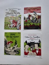 Lot 4 étiquettes de vin de Bordeaux