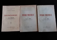 Lot de 2 Manuels de physique industroelle 1945 + Électrotechnique 1946