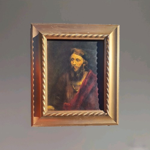 Antique oil painting canvas - antique,