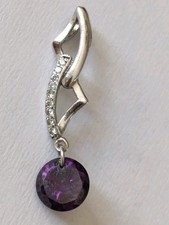 Pendentif Argent Massif & Pierre à Identifier 1,6 g Bijoux Vintage