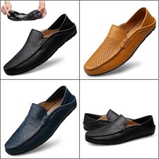 mocassin chaussure cuir homme noir marron bleu relax zen ouverte respirante été