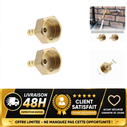 Raccord cannelé laiton 6mm - , x