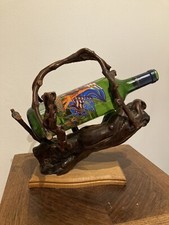 Porte Bouteille De Vin En Bois Cep De Vigne Vintage Présentoir Bouteille De Vin