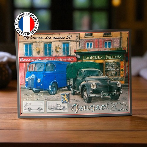 Plaque métal peugeot - métal,