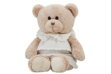 Peluche Ours  Beige Robe Blanche Chloé  By Marionnaud 36 cm