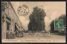 CPA Vendoeuvres, Le Bourg Saint-Louis 1913 