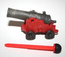 PLAYMOBIL 4776 CANON ROUGE DONJON PIRATES ROUES GRIS METAL