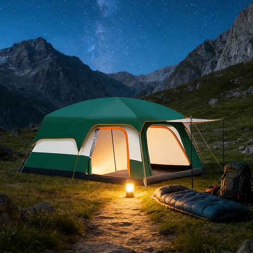 Tente camping familiale - camping,