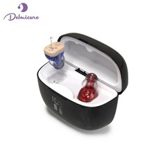 Delmicure VHP-1631L Aides auditives avec étui de chargement portable, beige