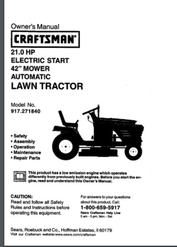 Craftsman 917 27184 lawn - 917.27184,