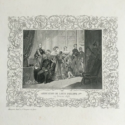 Gravure ancienne abdication - ,