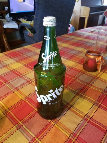 Vintage sprite glass bottle - glass,