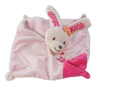 Doudou plat Lapin Rose Hibou