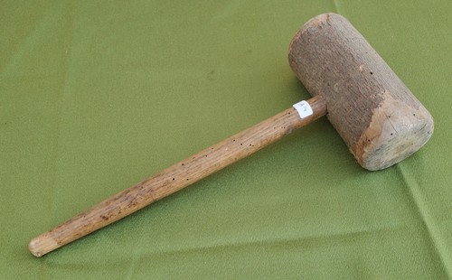 Ancien maillet bois avec - ancien,