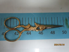 Paire de ciseaux anciens en acier doré lièvre / scissors