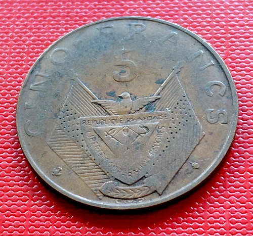 Pièce rwanda 5 francs - 5,