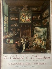 Le cabinet de l'amateur 1956 Affiche Originale Exposition Orangerie des Tuilerie