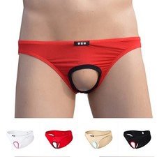 Sous-v��tements sexy hommes ouvert trou devant string pochette string culotte bi