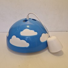 Vintage - Ikea - Suspension / plafonnier "Skojig" - Nuage sur fond bleu - 90's