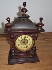 Petite Pendule ancienne en bois Horloge de table XIXe