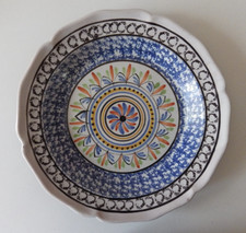 très ancien grand plat dit cul noir  en Faïence de QUIMPER non signée XVIII-XIX