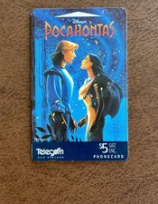 Rare Telecarte Disney's Pocahontas With John Smith Phone Card