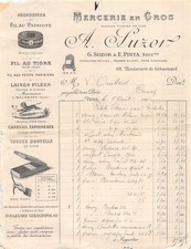 1906  MERCERIE A SUZOR A PARIS